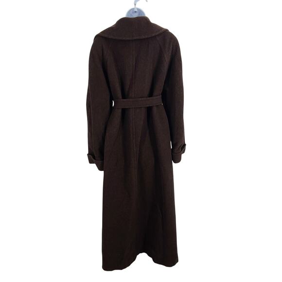 Alorna women's brown Vintage wool full length XL coat capsule dark feminine - Picture 2 of 9